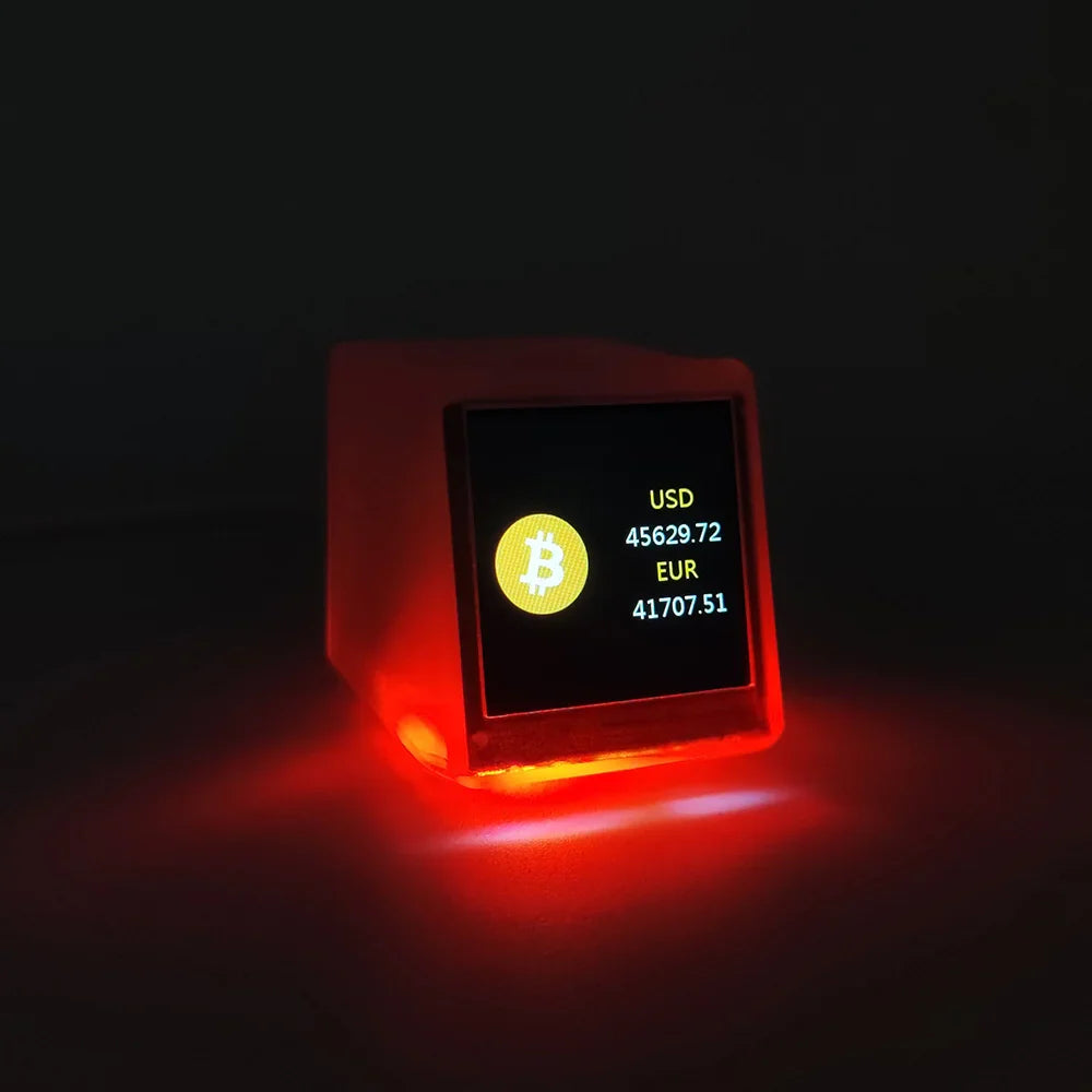 Bitcoin Price Tracker Nixie Tube Alarm Clock with RGB Lights, WiFi Weather Station, DIY Album & GIF Display