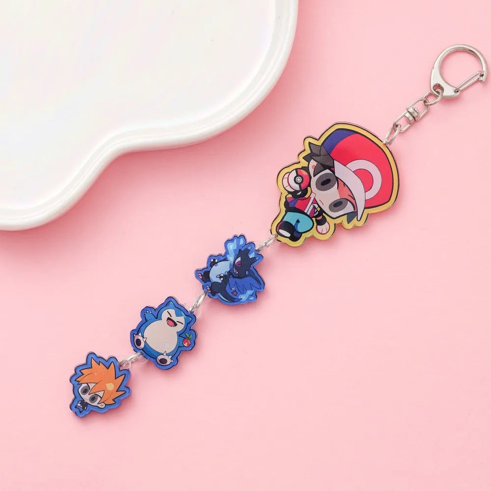 Anime Acrylic Keychain – Cute Cartoon Car Bag Pendant, Creative Gift for Friends & Fans, Fun Keyring Charm