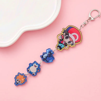 Anime Acrylic Keychain – Cute Cartoon Car Bag Pendant, Creative Gift for Friends & Fans, Fun Keyring Charm