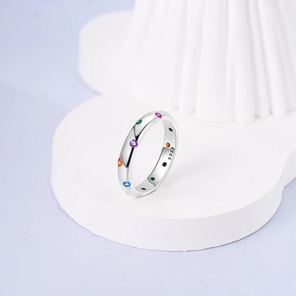 925 Sterling Silver Ring – Infinite Love Star & Moon Design for Women, Wedding Jewelry Gift