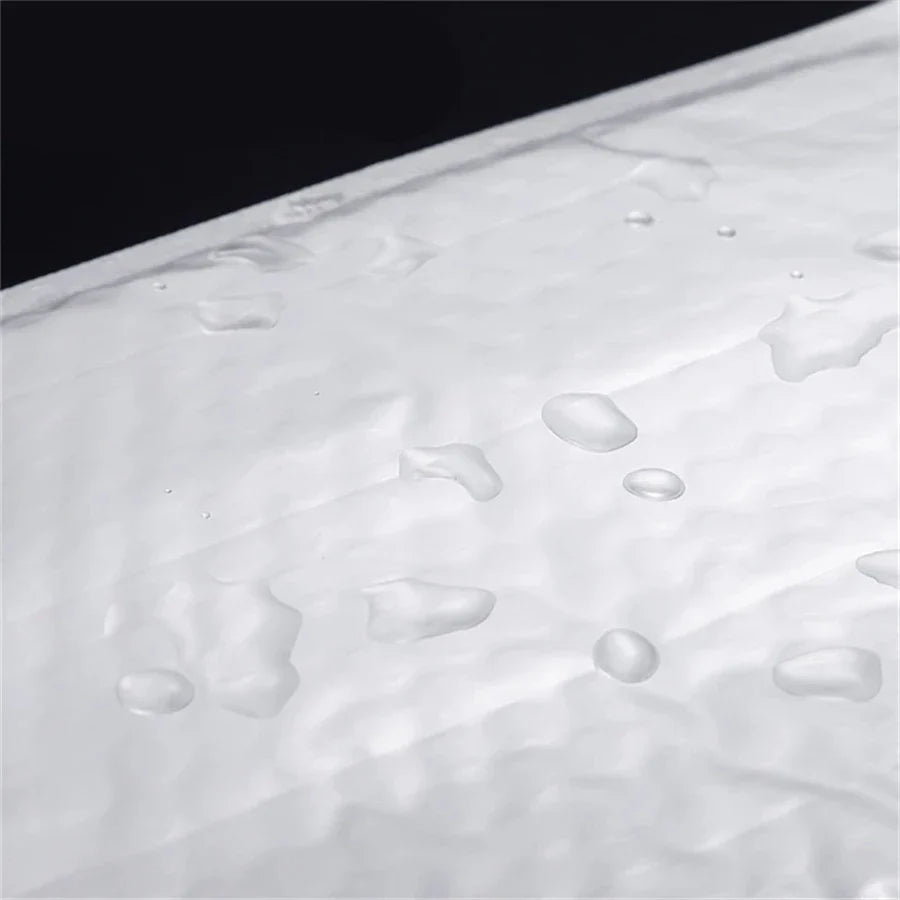 50pcs Pearlescent Film Waterproof Bubble Mailers | Self-Seal White Foam Shipping Bags, Thickened Packaging Envelopes