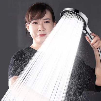 15cm Large Panel High Pressure Shower Head with Filter – 3 Modes Rainfall Spray Nozzle for Bathroom Accessories