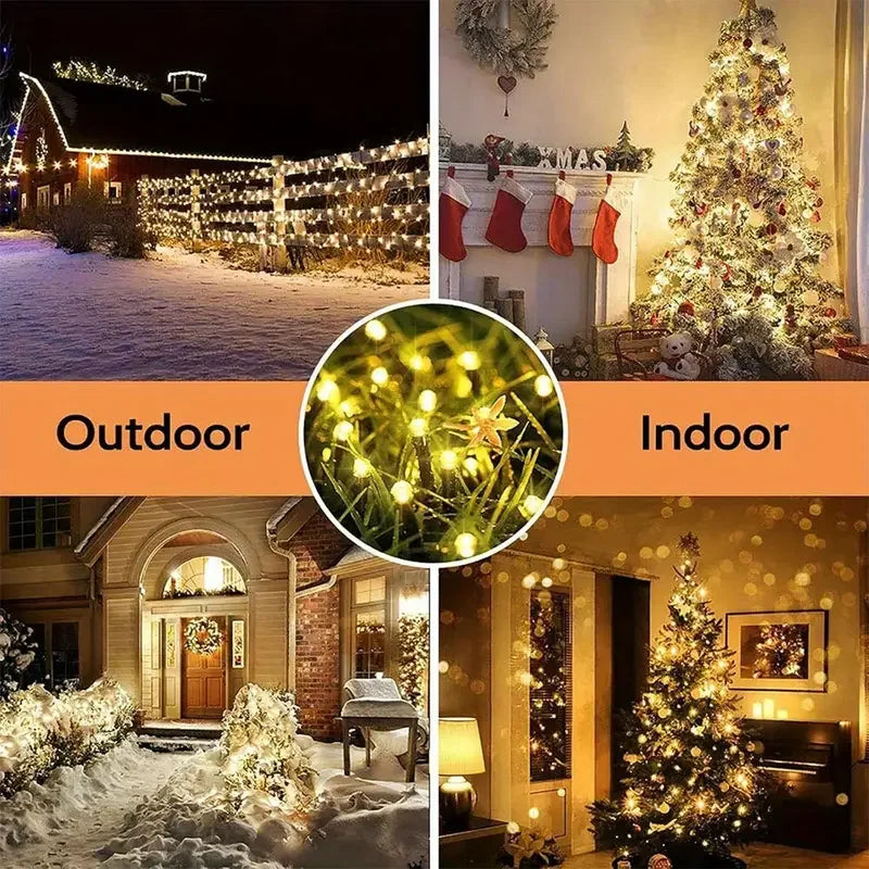 Solar LED String Lights - 8-Mode Waterproof Fairy Lights for Gardens, Weddings, Parties & Outdoor Decor