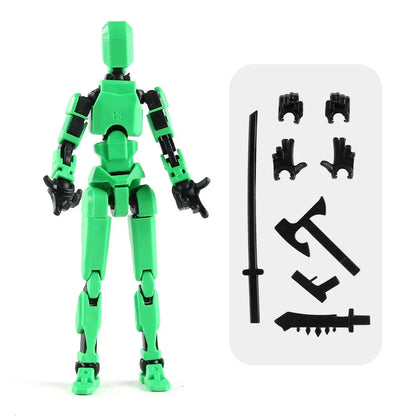DIY Luminous T13 Multi-Joint Shapeshift Robot & Dog – 3D Printed Movable Mannequin Action Figures for Kids & Gifts