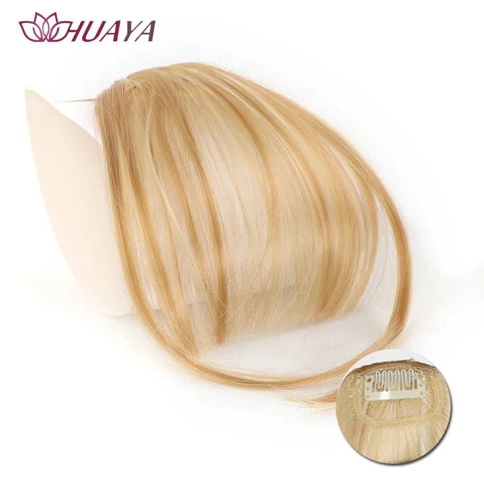 Synthetic Air Bangs Clip-In Hair Extension - Invisible Natural Front Fringes Fiber Hair Accessory