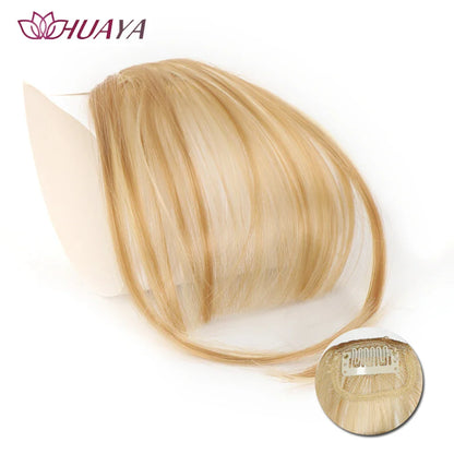 Synthetic Air Bangs Clip-In Hair Extension - Invisible Natural Front Fringes Fiber Hair Accessory