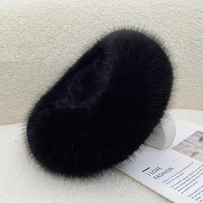 Winter Faux Fur Bucket Hat for Women – Fluffy Thick Plush Fisherman Hat, Coldproof & Windproof Skiing Fashion Panama Cap