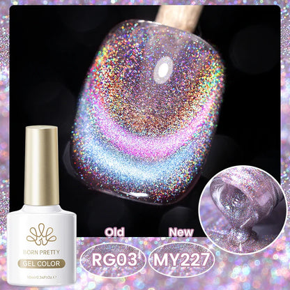 BORN PRETTY Cat Magnetic Gel Nail Polish 117 Colors 10ml Full Coverage Semi-Permanent Soak-Off Nail Varnish for Salon Manicure Glitter Cat Eye Nails