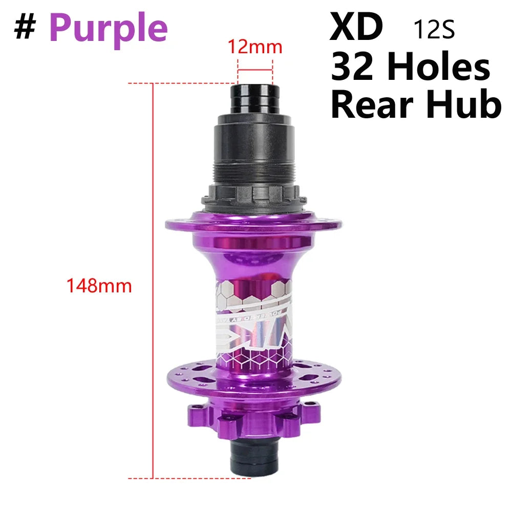 BOOST MTB Bicycle Hub - 148x12mm Aluminium Bike Hub 6 Pawls 120 Click HG XD Micro Spline 32H 8-12 Speed