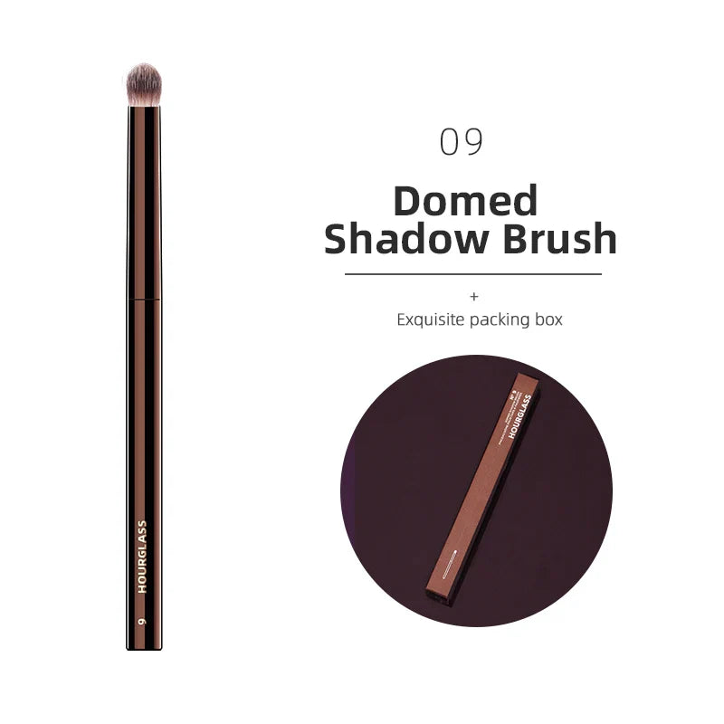 Hourglass Retractable Makeup Brush Set – Professional Eyeshadow, Foundation, Concealer, Powder, Bronzer, Blusher & Eyeliner Brushes