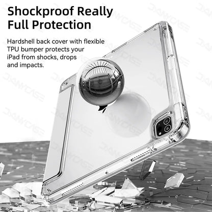 2025 Transparent iPad Case — Shockproof Cover for iPad Pro, Air, Mini & 5th–11th Gen (11–12.9")