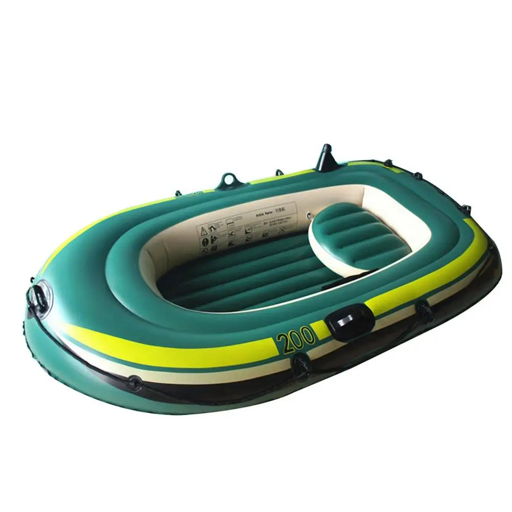 2/3 Person Heavy-Duty Inflatable Boat – Fishing Air Kayak Canoe for Drifting & Rafting (No Oars & Foot Pump)