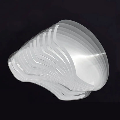 25/50pcs Disposable M-Shaped Clear Face Shields – Makeup, Shower, Barber Masks for Salon Use