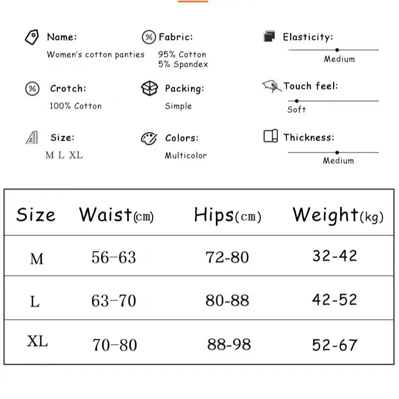 5-Piece Cotton Panties Set – Strawberry Bear Cartoon Girls’ Briefs, Sexy Women’s Underwear & Lingerie