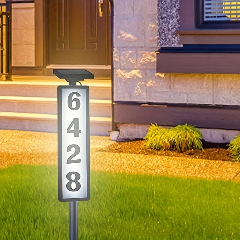 Solar Door Sign Lights - Automatic Outdoor Address & Mailbox Lights for Homes and Commercial Areas
