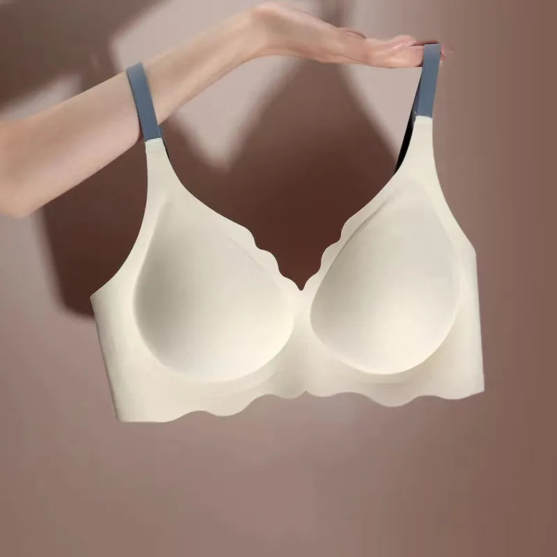 Pure Desire No Trace Top: Women's Comfortable Underwear - Adjustable Beauty Back Bra with Upper Support Sling, No Steel Ring, Thin Section