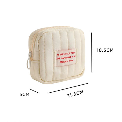 Organize Your Essentials: Korean Square Small Makeup Bag - Perfect for Students, Earphones, Zero Wallet, Lipstick, Portable Storage Solution for Girls