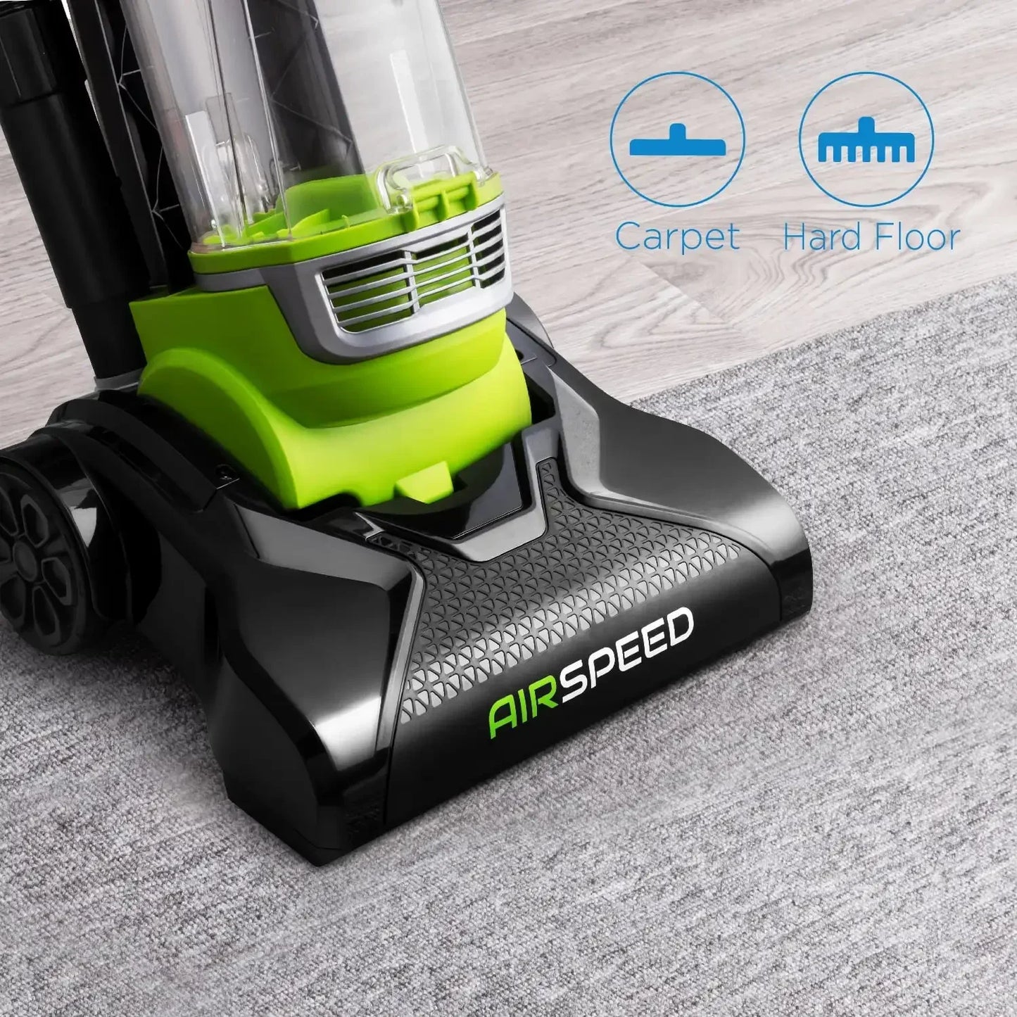 AirSpeed NEU100 Upright Carpet Vacuum Cleaner — Green & Black