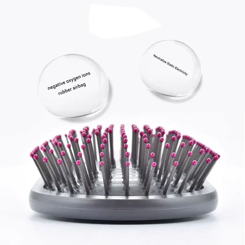 Girls Airbag Hairbrush — Wet & Curly Hair Detangling Comb, Scalp Massage Tool for Salon Styling