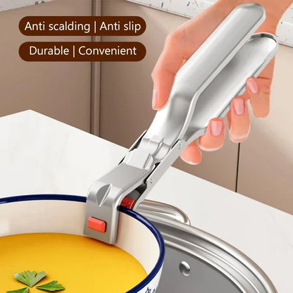 Anti-Scalding Bowl Holder - Heat-Resistant Dish Clamp Pot Pan Gripper for Air Fryer & Kitchen Use