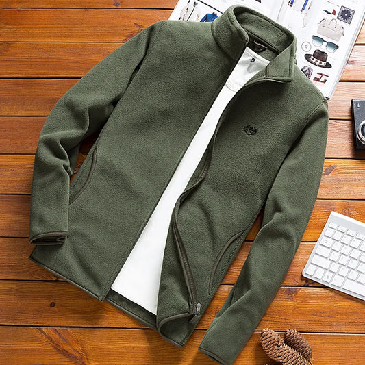 Men's Fleece Tactical Softshell Jacket - Thermal Windbreaker for Outdoor Sports, Tourism, and Mountain Activities