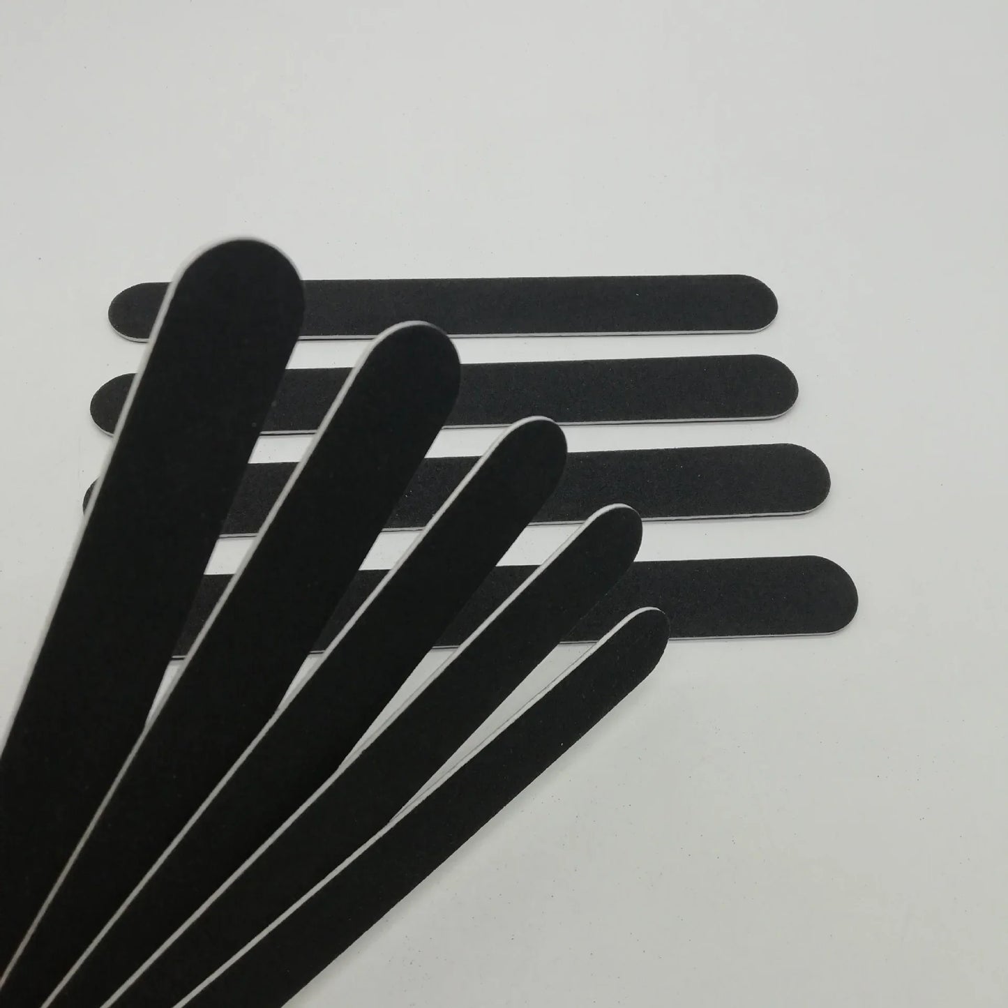 5/10/50PCS Professional Double-Sided Nail Files – 100/180 Grit Black Emery Boards for Salon & Home Nail Care
