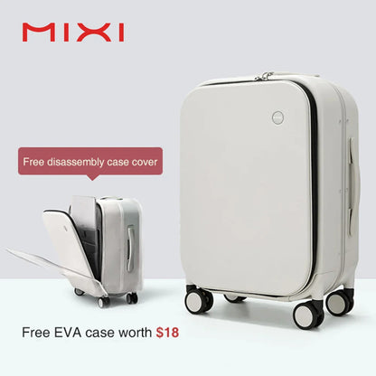 Mixi Aluminum Frame Carry-On Suitcase — Patent Design Rolling Luggage for Cabin, 18/20/24 Inch M9260