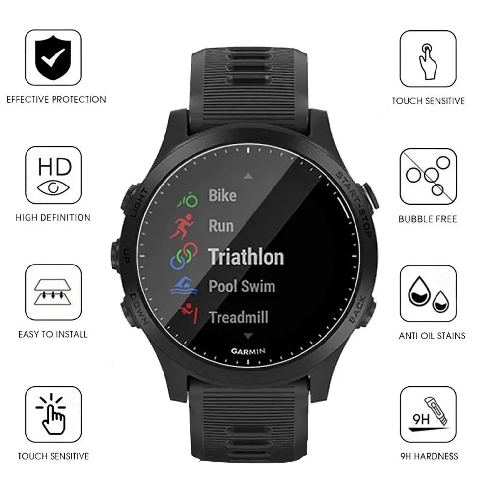 TPU Case & Tempered Glass Screen Protector for Garmin Forerunner 255/255S/955 – Protective Bumper Cover