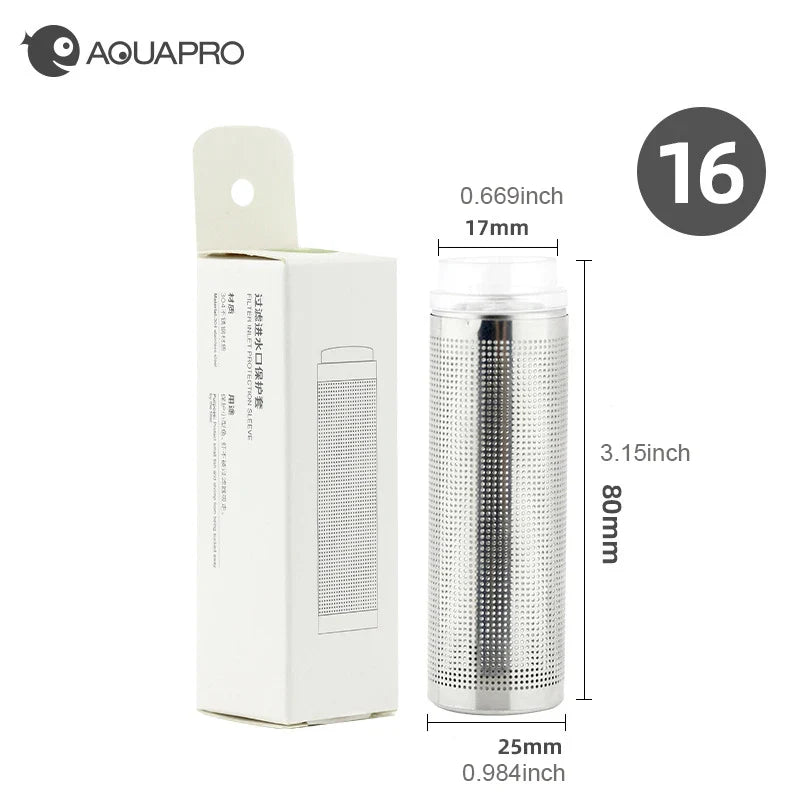 2PCS Inflow Inlet Filter – Stainless Steel Mesh Net Guard for Fish Tank & Aquarium Intake Prefilter Cover