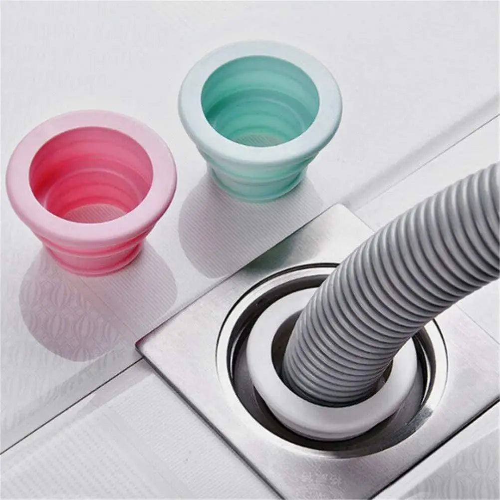 Household Sewer Pipe Seal Ring - Anti-Odor Telescopic Washing Machine Floor Drain Plug Connector - Kitchen Bathroom Pipe Accessories
