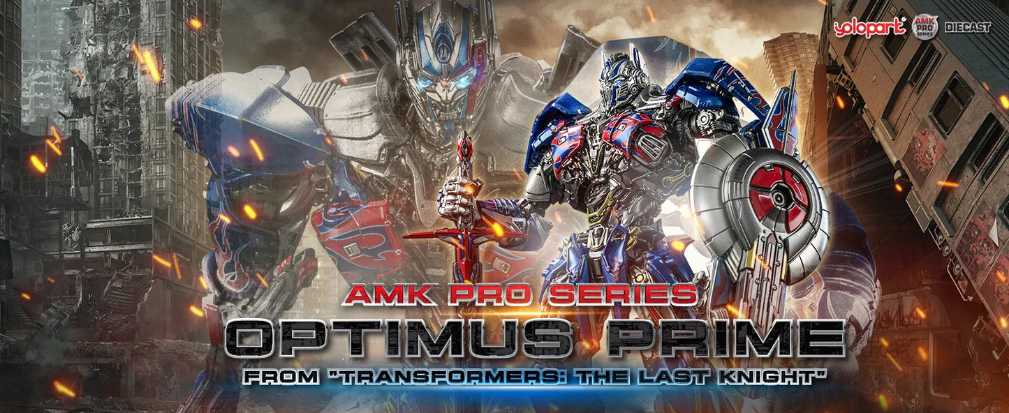 YOLOPARK Transformers Model – The Last Knight AMK PRO 20cm Optimus Prime Action Figure Toy for Boys & Men