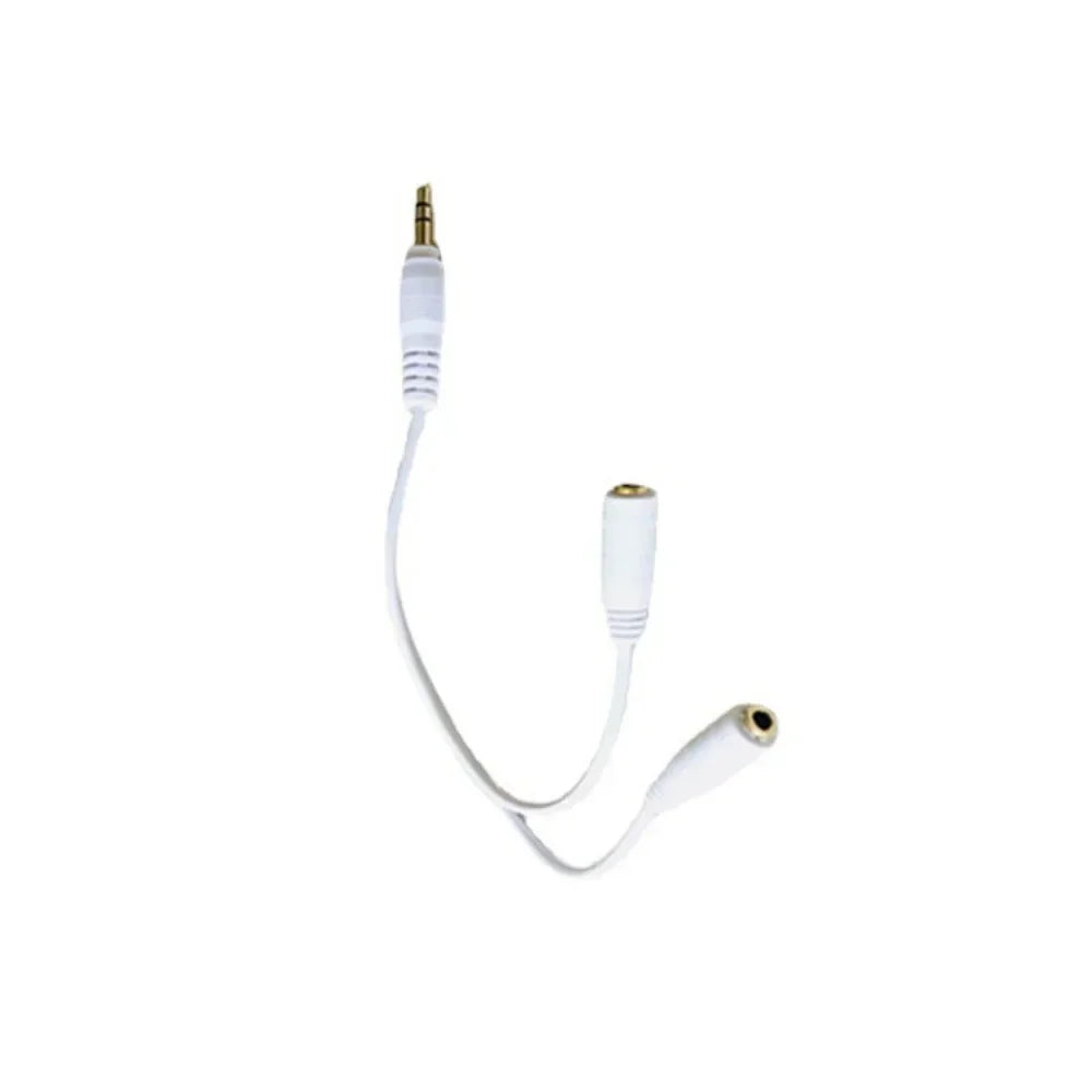 Dual Female 3.5mm Audio Y Splitter Cable 1 Male to 2 Female Adapter for Earphones Headphones MP3 MP4