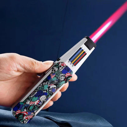 New JOBON Windproof Pen Jet Butane Lighter — Metal Airbrush Torch for Cigar, BBQ & Kitchen