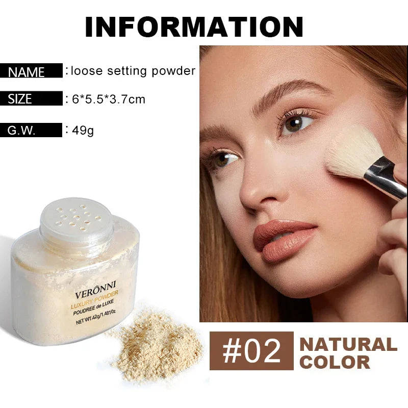 Banana-Shaped Loose Powder – Pore-Reducing, Long-Lasting Matte Finish Natural Face Makeup Powder