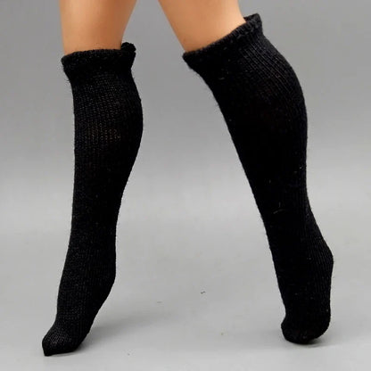 25CM Winter Doll Fishnet Stockings – Rainbow Striped Socks for Dolls, Girls’ Christmas Gift