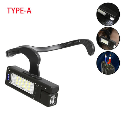 2025 Ear-Hanging LED Headlamp 1000 Lumens – Motion Sensor Hands-Free Light with 3 Modes for Camping, Running & Repair