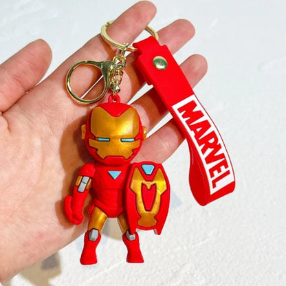 MINISO Marvel Avengers Keychain – Iron Man, Thanos, Loki & Captain America Doll Pendant for Bags & Fans Gift