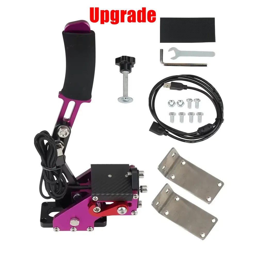 USB Handbrake for Racing Sim — Compatible with G25/27/29, T300, T500, Fanatec OSW, Dirt Rally PC Games, Red/Black/Blue HB-1009