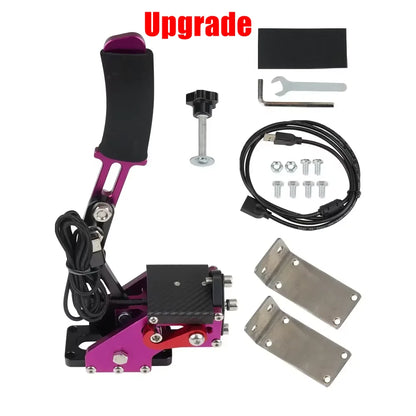 USB Handbrake for Racing Sim — Compatible with G25/27/29, T300, T500, Fanatec OSW, Dirt Rally PC Games, Red/Black/Blue HB-1009