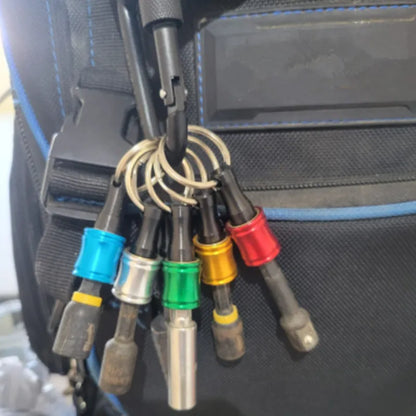 6pcs/Set 1/4" Hex Shank Screwdriver Extension Rod Holder - Key Chain Adapter Drill Bit Quick Replacement, Portable Hand Tool