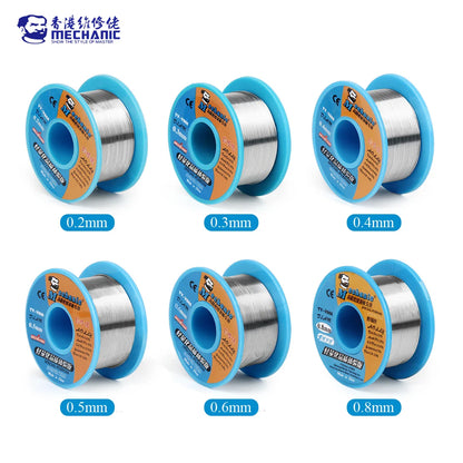 MECHANIC TY-V866 Solder Wire – 40g Mild Rosin Core, 183℃ Melting Point, 0.2–0.8mm High Purity Environmental Welding Flux for Iron & Cable