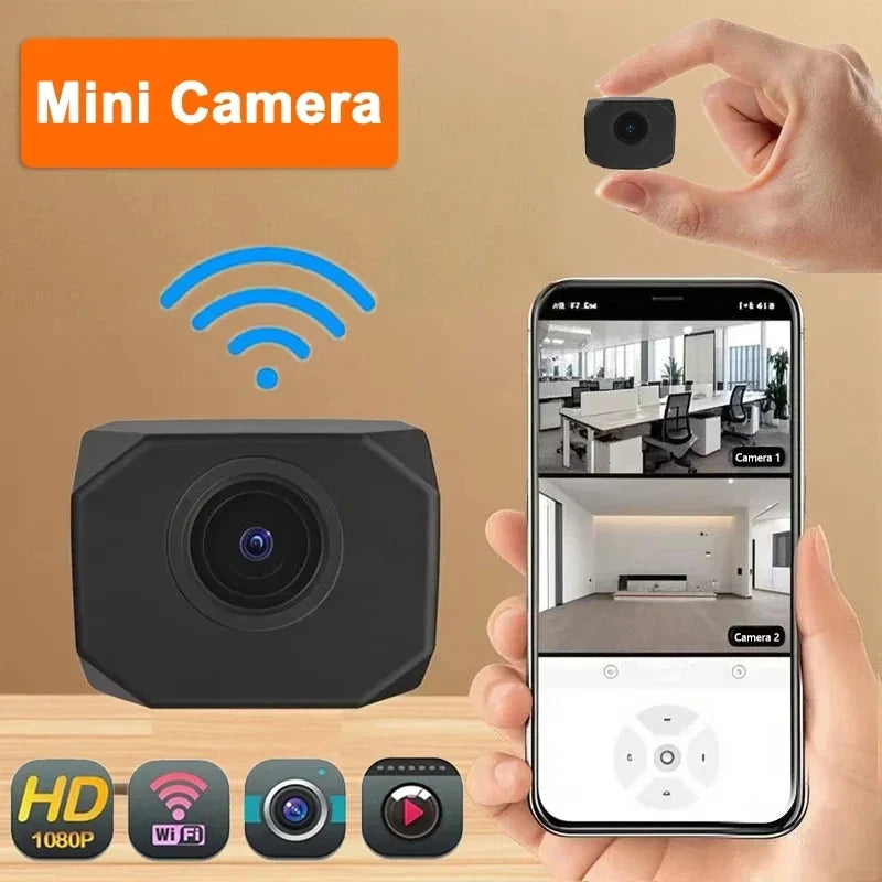 1080P HD Mini WiFi Camera - Portable Remote Home Security Surveillance Camcorder