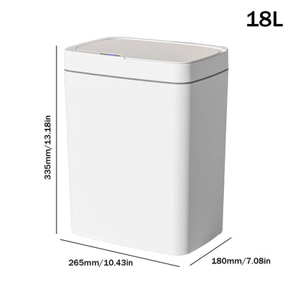 15/18L Smart Sensor Trash Can — Waterproof Touchless Automatic Motion Trash Bin for Kitchen & Bathroom