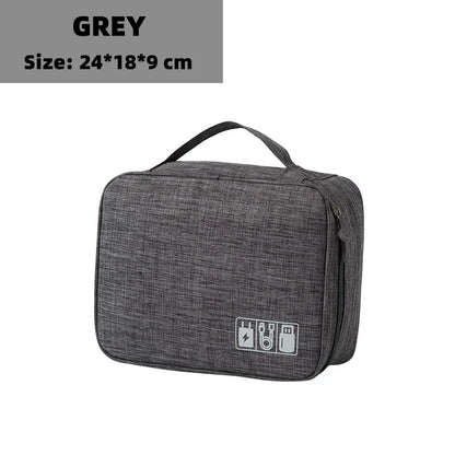Waterproof Cable Storage Bag – Portable Digital Organizer for USB Cables, Chargers, and Electronic Accessories, Travel-Friendly