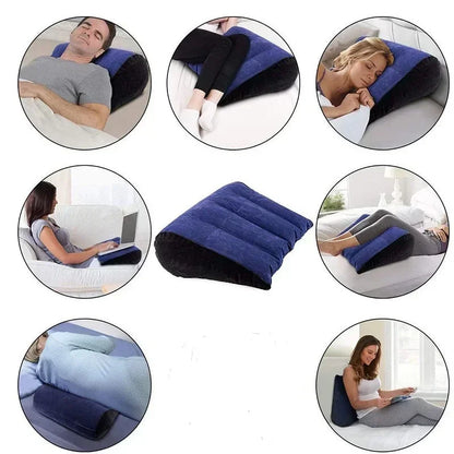 Inflatable Position Wedge Cushion – Love Intercourse Pillow for Couples – Air Triangular Cushion for 18 Adult / Sexual Support and Comfort