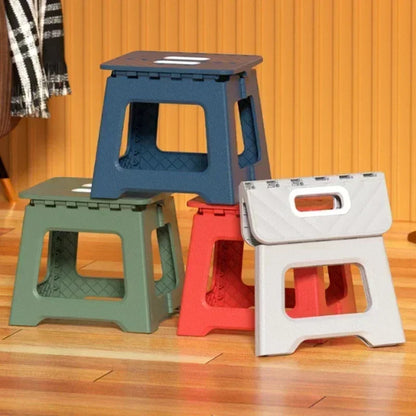 2024 New Portable Folding Stool – Thickened Plastic Saddle Chair for Adults & Children – Ideal for Outdoor Activities & Fishing