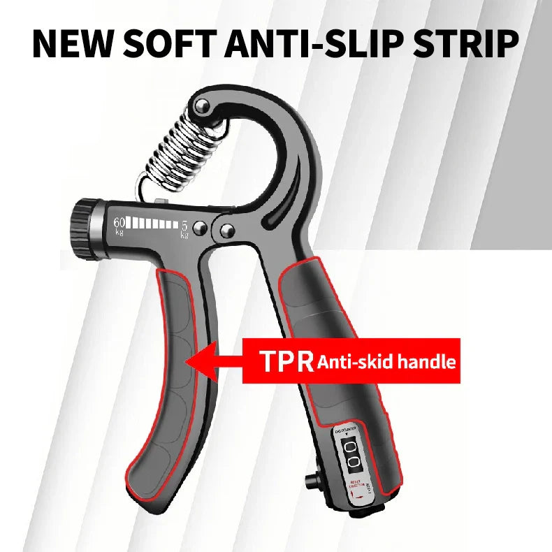 Adjustable R-Type Hand Grip Exercise - Gripper with Countable Strength Training - Strengthening Pliers Spring Finger Pinch Wrist Expander