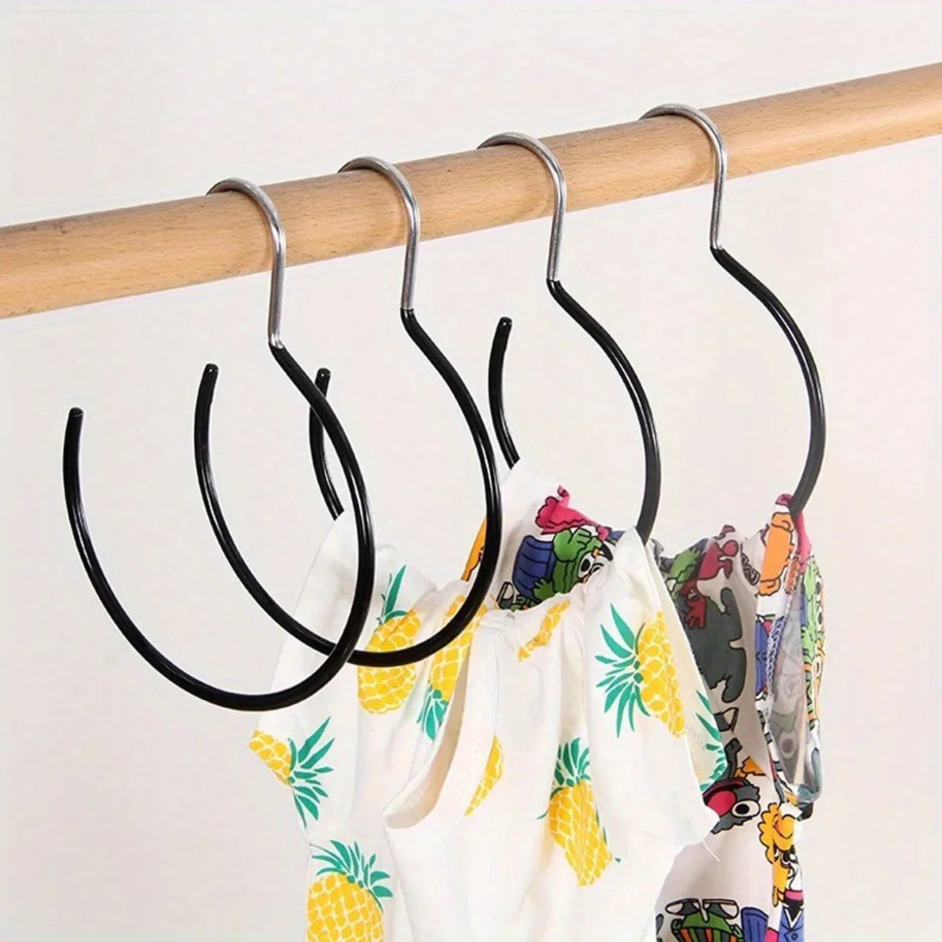 Non-Slip Plastic Coated Scarf Storage Rack – Multifunctional Tie, Belt & Hat Hanger Organizer Hook for Closet (1/2/5 Pack)