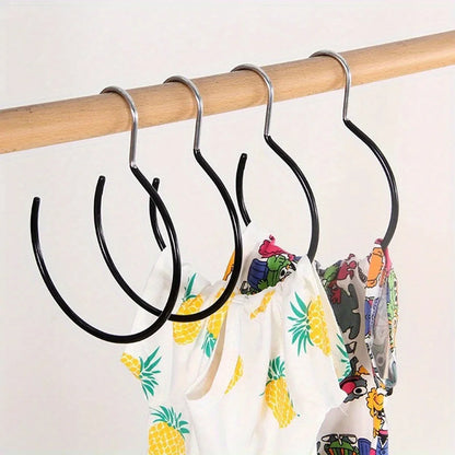 Non-Slip Plastic Coated Scarf Storage Rack – Multifunctional Tie, Belt & Hat Hanger Organizer Hook for Closet (1/2/5 Pack)