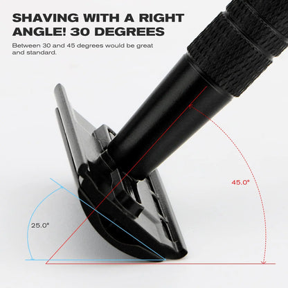 Double Edge Safety Razor for Men – Reusable Single Blade Razor with 10 Safety Razor Blades, Travel Essential Shaver